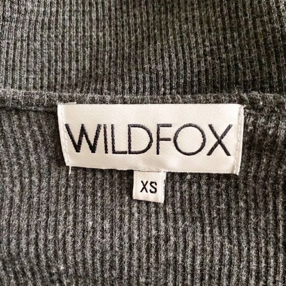 WILDFOX winter diet long sleeve cassidy thermal t-shirt top gray grey size XS - Picture 5 of 9
